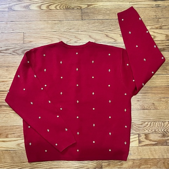 Talbots Wool Cardigan Red Size Medium Excellent Condition - Picture 5 of 10
